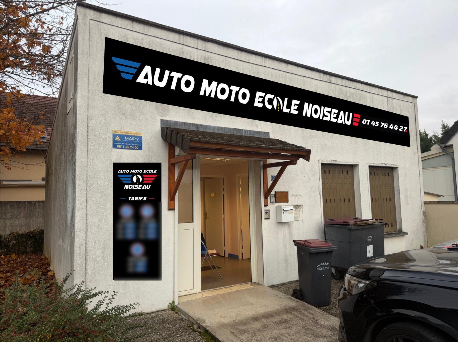 Le local de l'auto-école à Noiseau